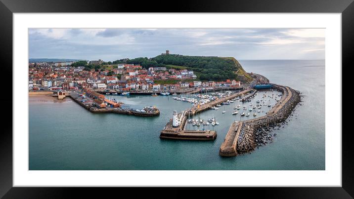 Scarborough Harbour Area from Above Framed Mounted Print by Tim Hill