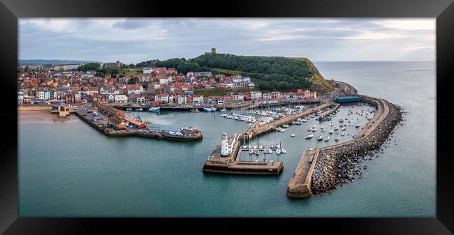 Scarborough Harbour Area from Above Framed Print by Tim Hill
