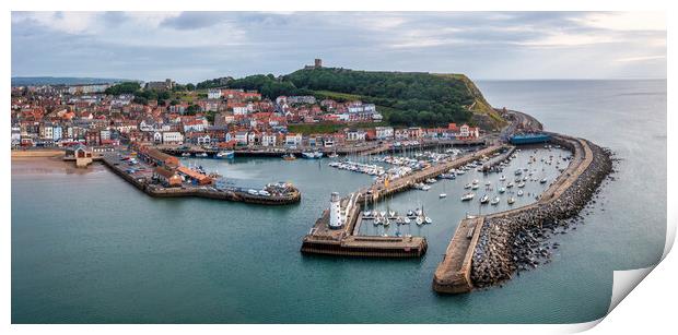 Scarborough Harbour Area from Above Print by Tim Hill