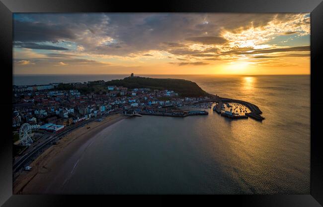 Scarborough Sunrise from Above Framed Print by Tim Hill