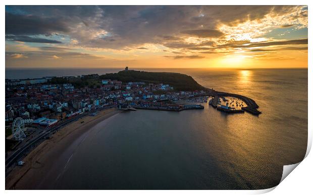 Scarborough Sunrise from Above Print by Tim Hill