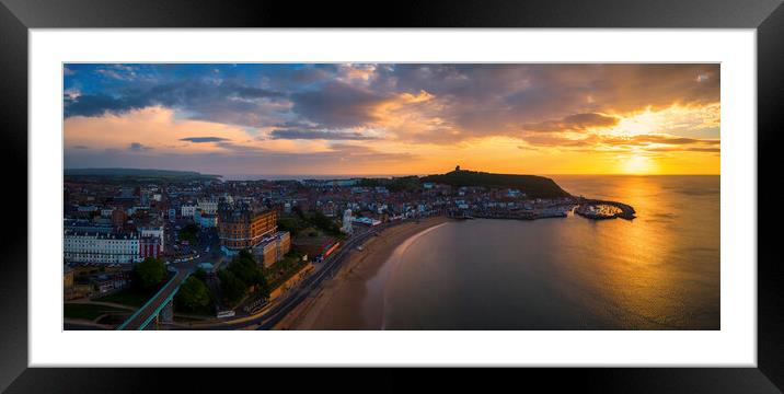 Scarborough Sunrise Panoramic Framed Mounted Print by Tim Hill