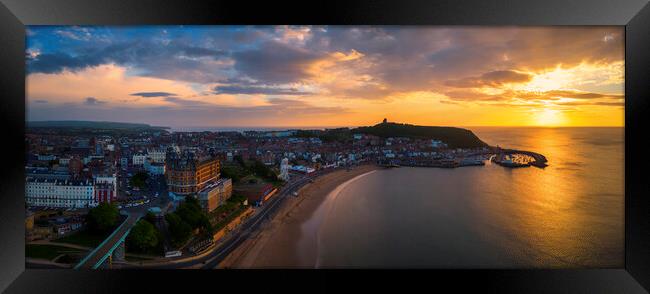 Scarborough Sunrise Panoramic Framed Print by Tim Hill