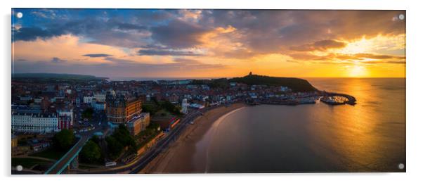 Scarborough Sunrise Panoramic Acrylic by Tim Hill