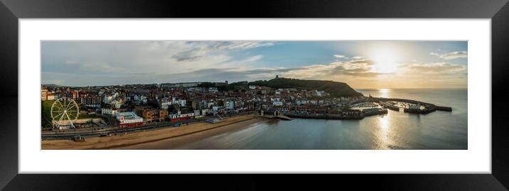 Scarborough Panoramic Framed Mounted Print by Tim Hill