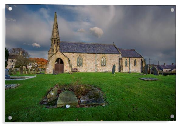 St Johns Church Bellerby Acrylic by Steve Smith