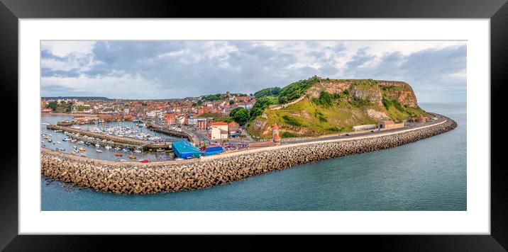 Scarborough from the Air Framed Mounted Print by Tim Hill