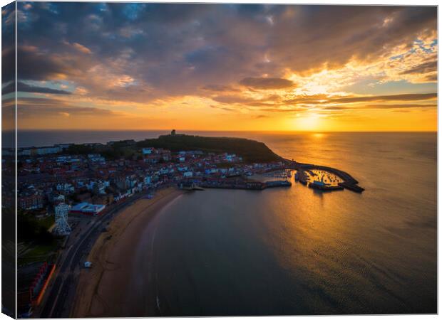 Scarborough Sunrise from Above Canvas Print by Tim Hill