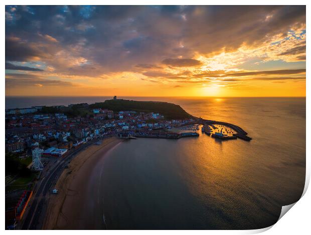 Scarborough Sunrise from Above Print by Tim Hill