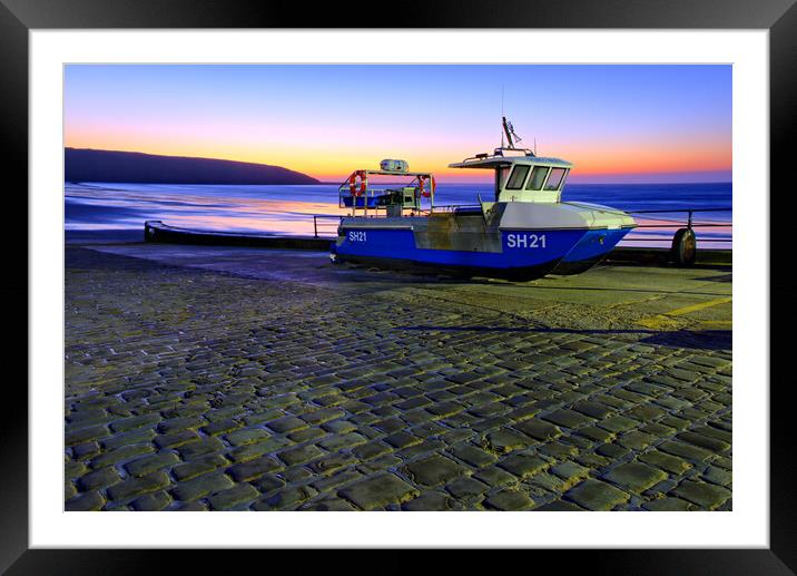 Majestic Sunrise on Filey Brigg Framed Mounted Print by Steve Smith