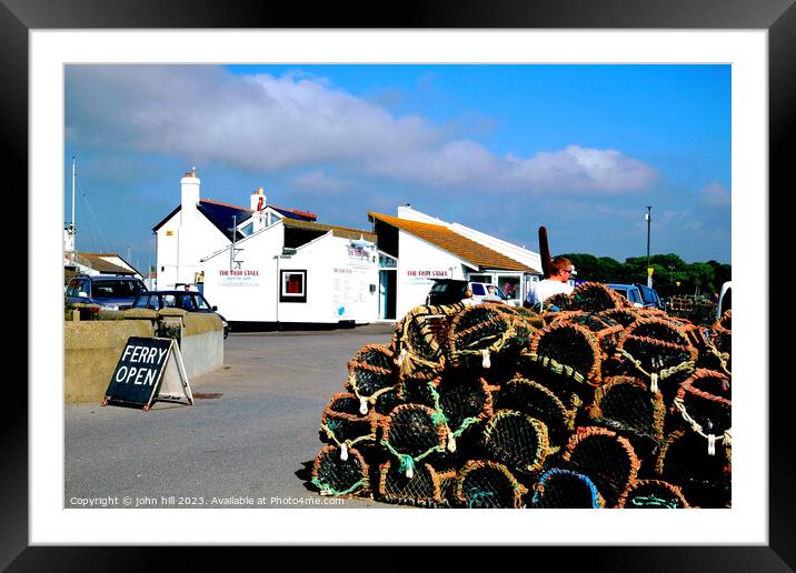 The fish stall on Mudeford Quay  Framed Mounted Print by john hill