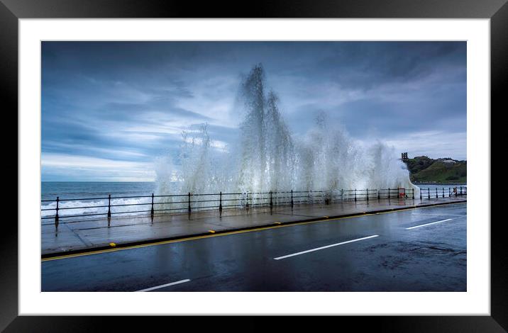Majestic Fury of Scarborough Seas Framed Mounted Print by Tim Hill