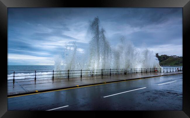 Majestic Fury of Scarborough Seas Framed Print by Tim Hill