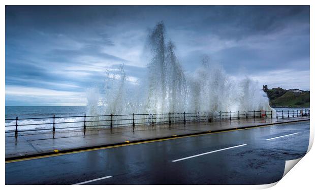 Majestic Fury of Scarborough Seas Print by Tim Hill