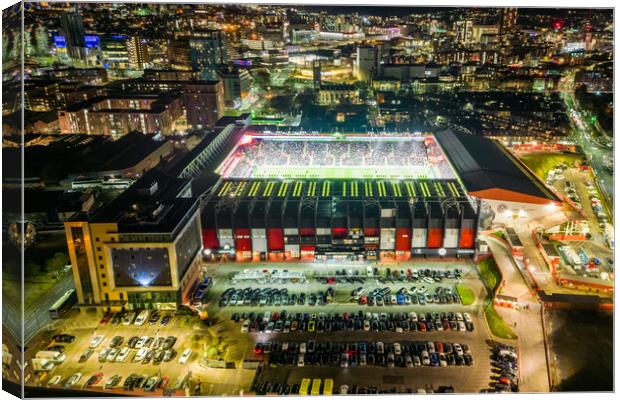 Bramall Lane Night Canvas Print by Apollo Aerial Photography