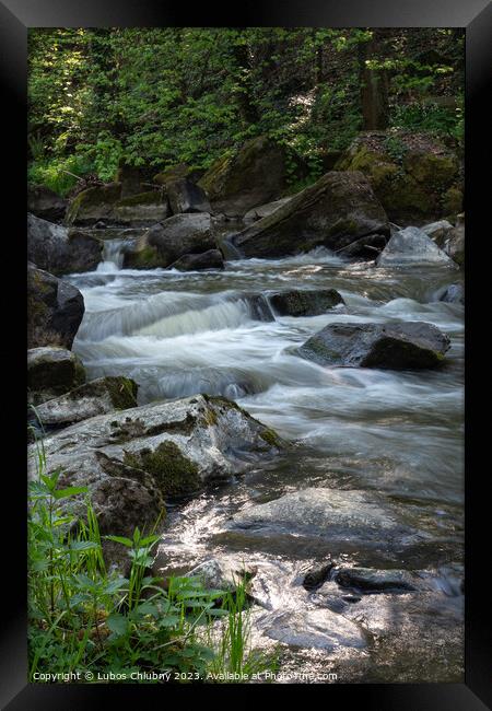 Wild river Doubrava in Czech Republic, Europe. Framed Print by Lubos Chlubny