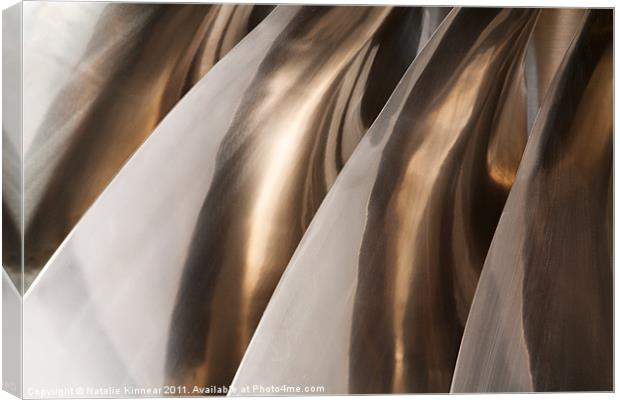 Shine on Metal I - Bronze Tones Canvas Print by Natalie Kinnear