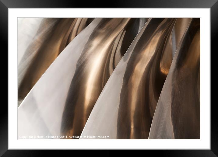 Shine on Metal I - Bronze Tones Framed Mounted Print by Natalie Kinnear