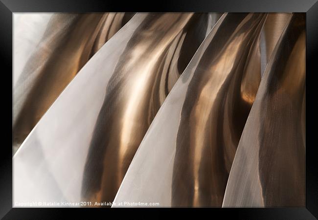 Shine on Metal I - Bronze Tones Framed Print by Natalie Kinnear