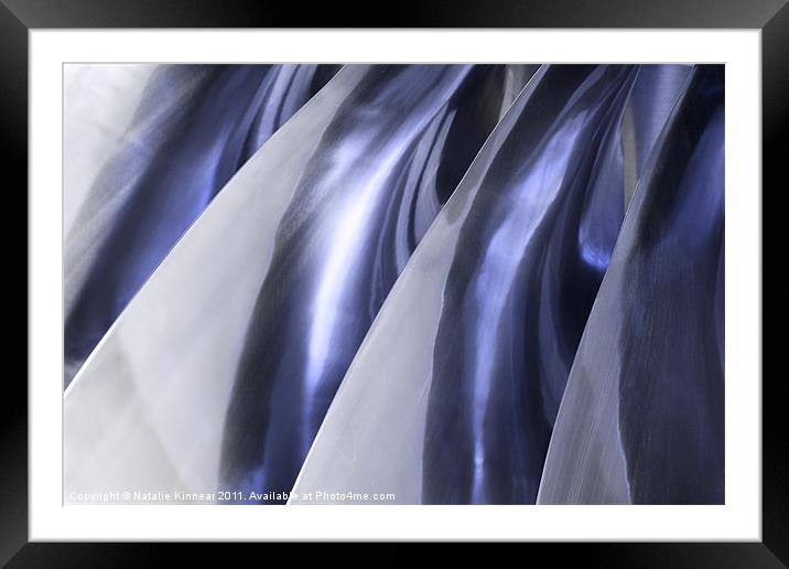 Shine on Metal I - Blue Tones Framed Mounted Print by Natalie Kinnear