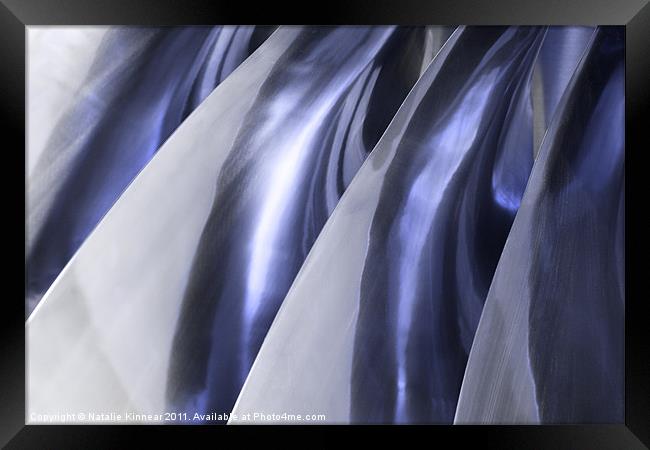 Shine on Metal I - Blue Tones Framed Print by Natalie Kinnear