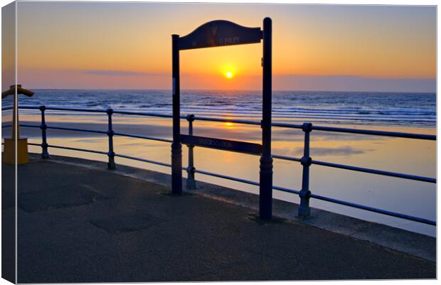 Welcome To Filey Canvas Print by Steve Smith