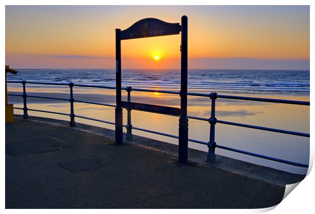 Welcome To Filey Print by Steve Smith