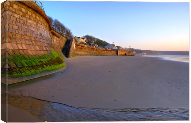 Serenity at Filey Beach Canvas Print by Steve Smith