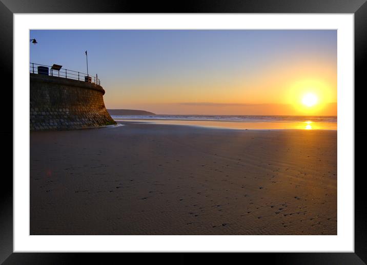 Majestic Sunrise at Filey Framed Mounted Print by Steve Smith