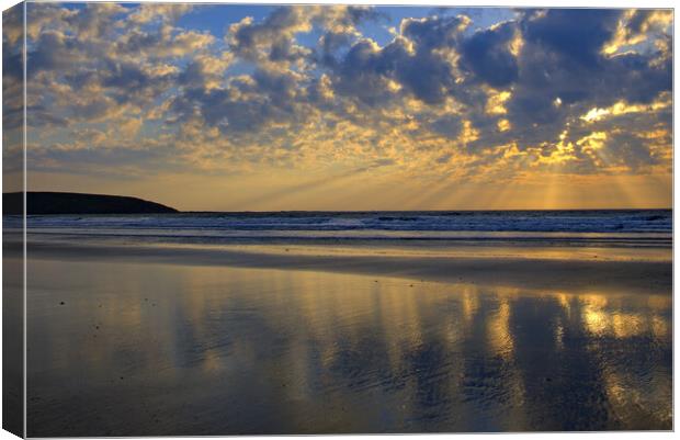 Filey Rays Canvas Print by Steve Smith