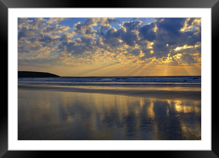 Filey Rays Framed Mounted Print by Steve Smith