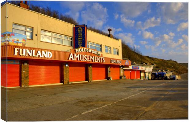 Filey Funland Canvas Print by Steve Smith