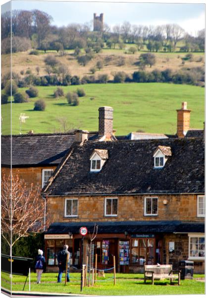 Charming Cotswolds Village Scene Canvas Print by Andy Evans Photos