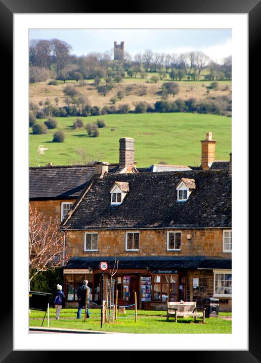 Charming Cotswolds Village Scene Framed Mounted Print by Andy Evans Photos