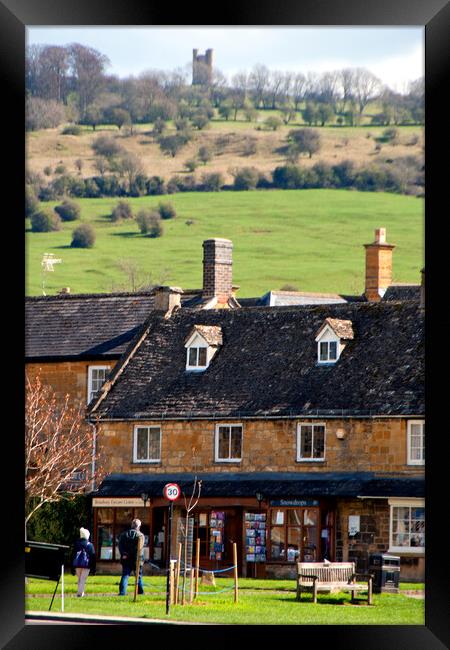 Charming Cotswolds Village Scene Framed Print by Andy Evans Photos