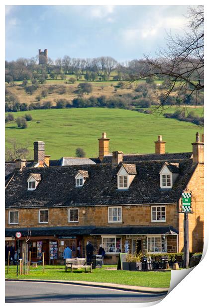 Broadway Cotswolds Worcestershire England UK Print by Andy Evans Photos
