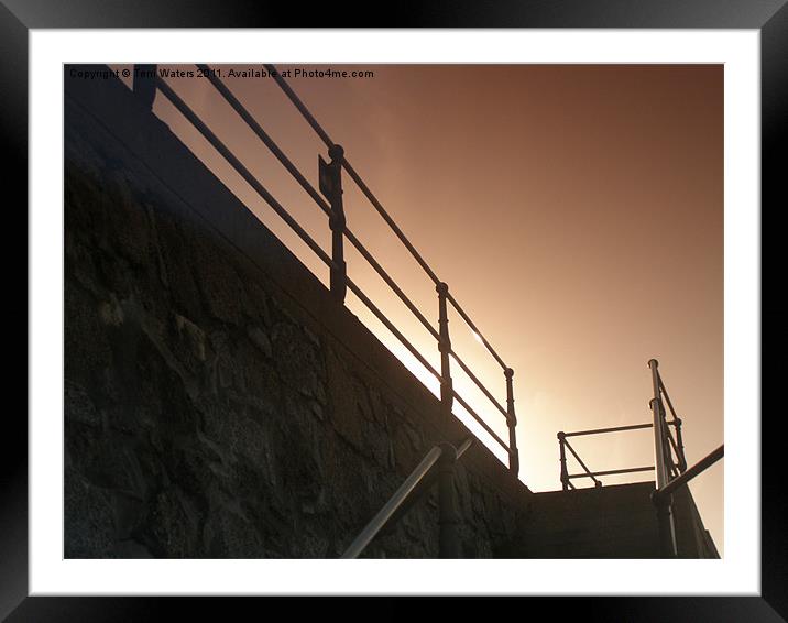 Chippy railings at Sennen Cove Framed Mounted Print by Terri Waters
