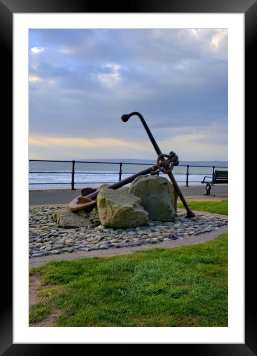 The Filey Anchor Framed Mounted Print by Steve Smith
