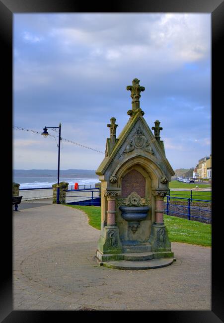 Filey Victorian Water Fountain Framed Print by Steve Smith