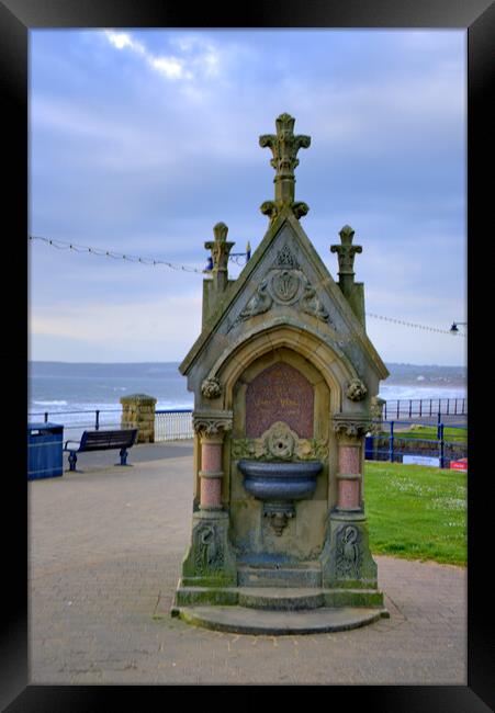 Filey Victorian Water Fountain Framed Print by Steve Smith
