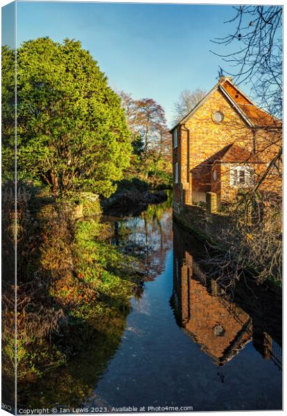 Tranquil Reflections of the River Dun Canvas Print by Ian Lewis