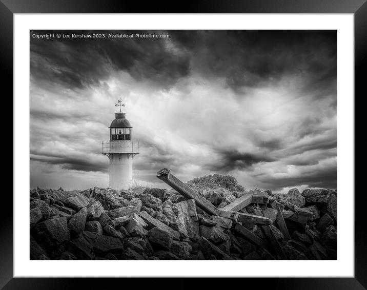 Illuminating the Barry Island Seascape Framed Mounted Print by Lee Kershaw