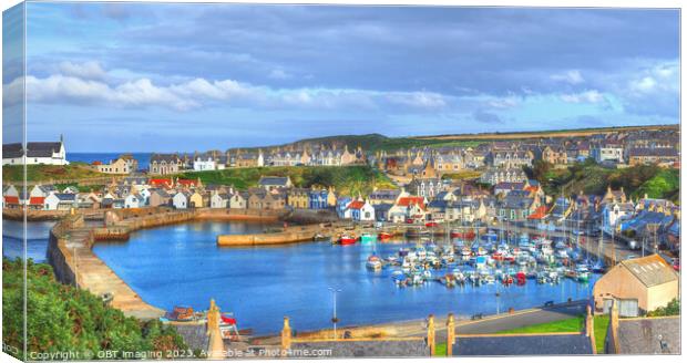 Findochty Harbour Moray North East Scotland Canvas Print by OBT imaging