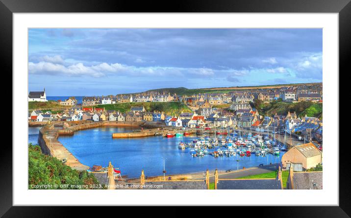 Findochty Harbour Moray North East Scotland Framed Mounted Print by OBT imaging