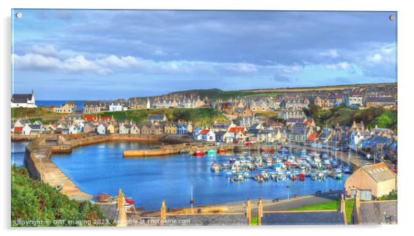 Findochty Harbour Moray North East Scotland Acrylic by OBT imaging