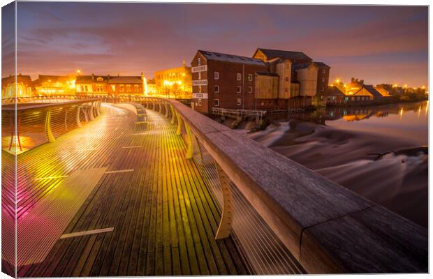 Majestic Sunrise over Flooded Castleford Canvas Print by Tim Hill