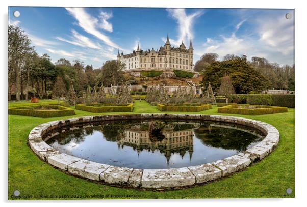 Dunrobin Castle Acrylic by Alan Simpson