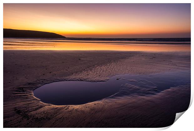 Stunning Sunrise Over Filey Beach Print by Tim Hill
