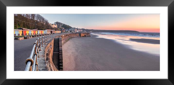 Filey Beach Huts at Sunrise Framed Mounted Print by Tim Hill