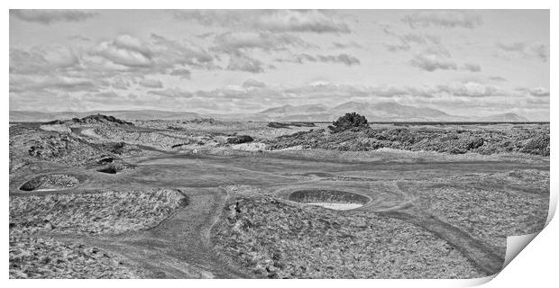 Postage stamp 8th at Troon (Abstract ) Print by Allan Durward Photography